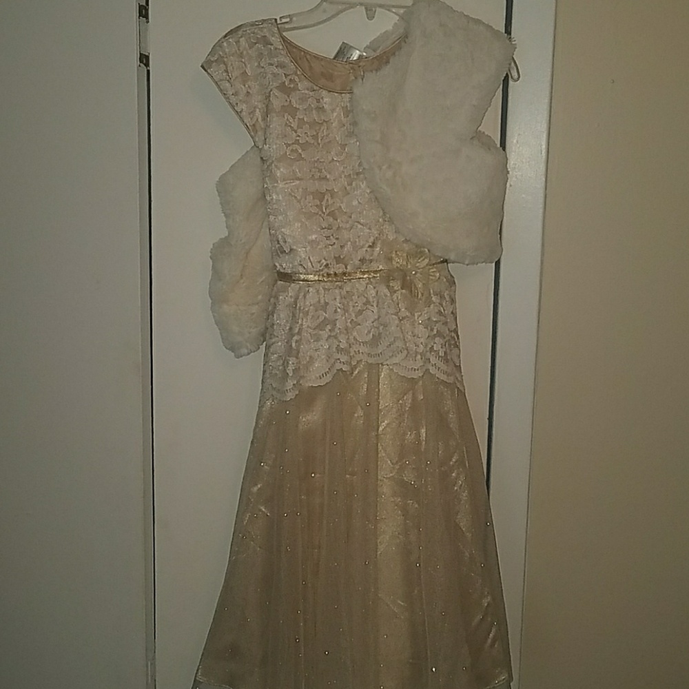 Girls Gold Dress